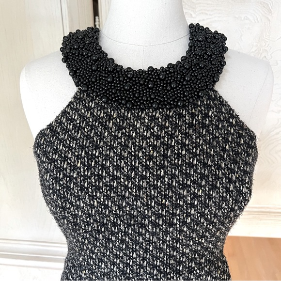 INC International Concepts Tweed Wool Blend Beaded Neck Sleeveless Dress - Picture 4 of 12